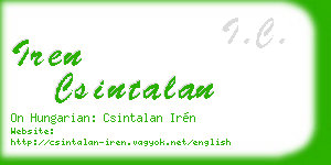 iren csintalan business card