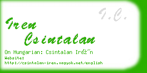 iren csintalan business card